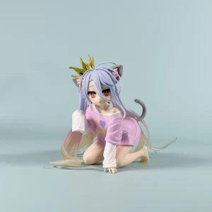 Фігурка Шіро "No Game No Life" Desktop Cute Figure Shiro Nekomimi Cat Ear T-shirt Ver. Renewal